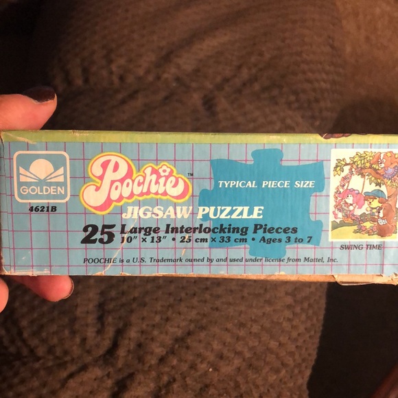 1983 Poochie Golden Puzzle 25pc Swing Time Tree Fairy Puppy Dogs Complete - Picture 2 of 3